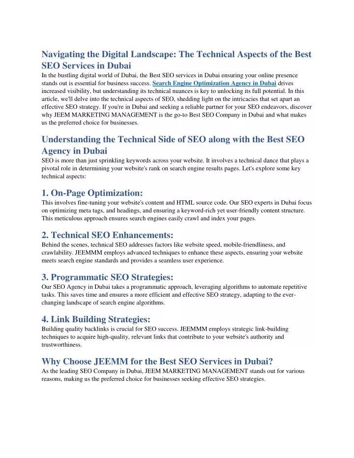 navigating the digital landscape the technical