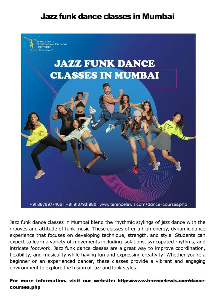 jazz funk dance classes in mumbai