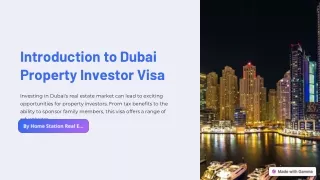 introduction to dubai property investor visa