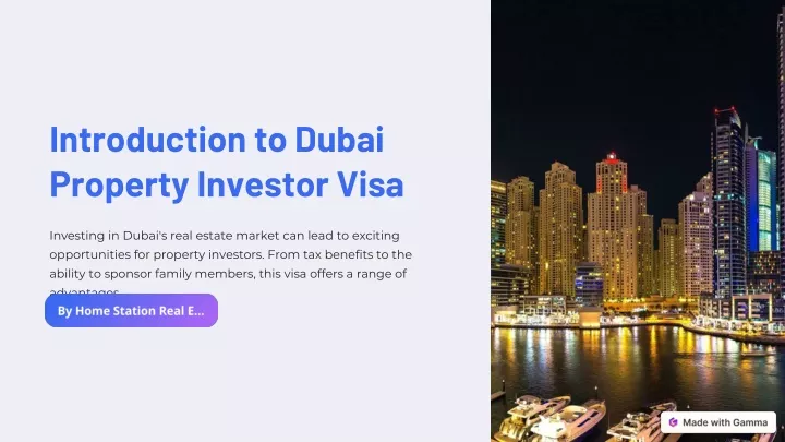 introduction to dubai property investor visa