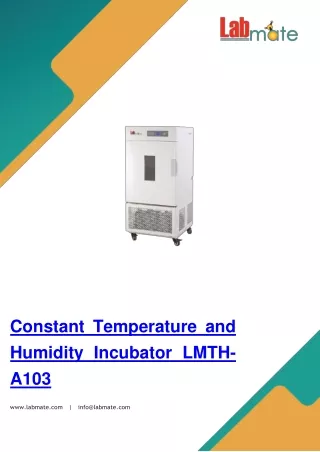 constant temperature and humidity incubator lmth