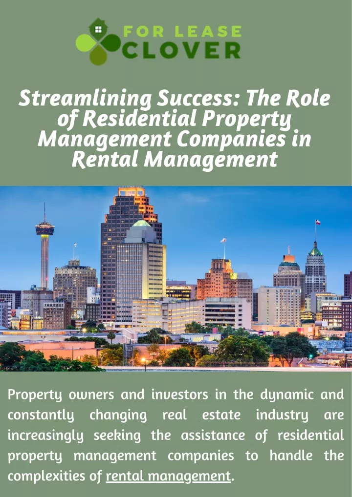 streamlining success the role of residential