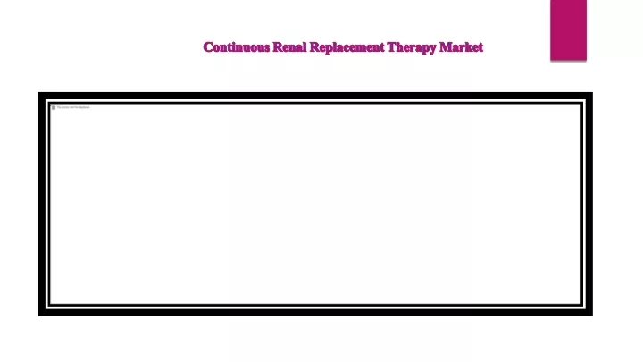 continuous renal replacement therapy market