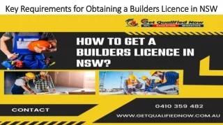 Key Requirements for Obtaining a Builders Licence in NSW