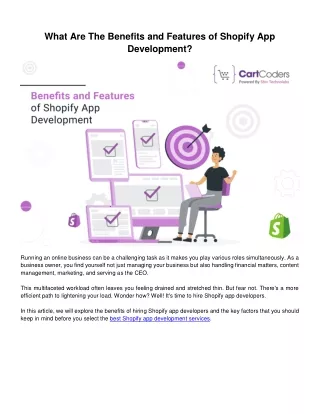 Exploring the Benefits of Shopify App Development