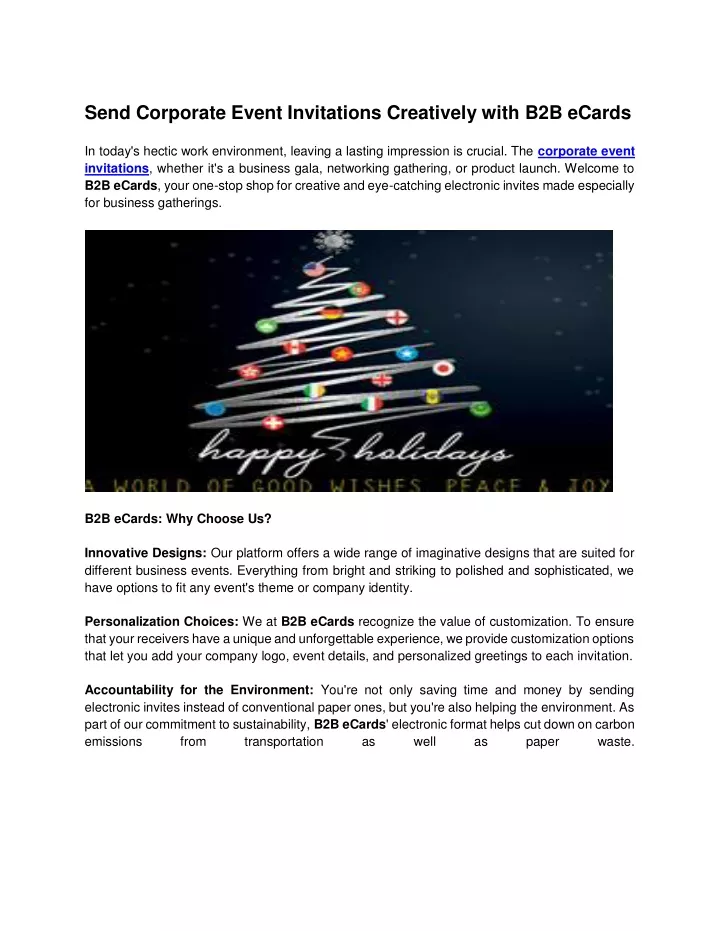 send corporate event invitations creatively with