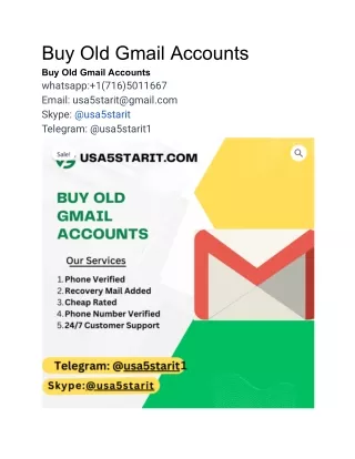 Buy Old Gmail Accounts