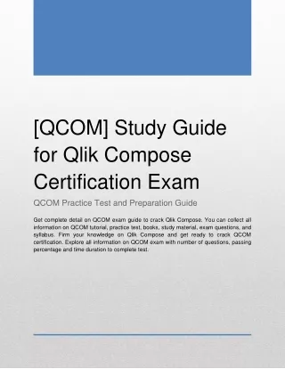 [QCOM] Study Guide for Qlik Compose Certification Exam