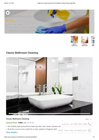 Bathroom Cleaning Services Faridabad