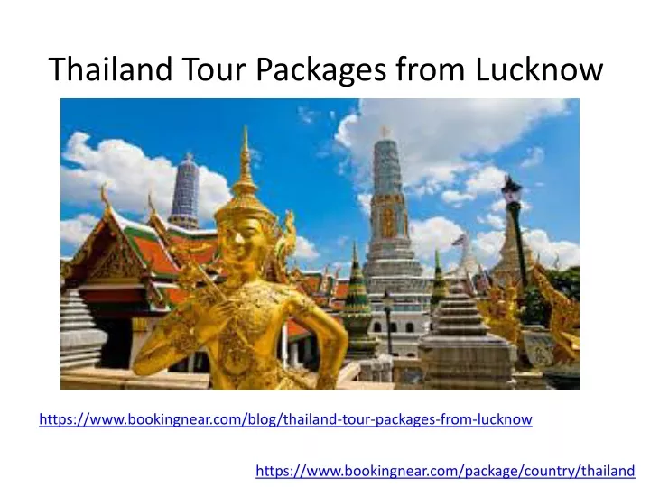 thailand tour packages from lucknow