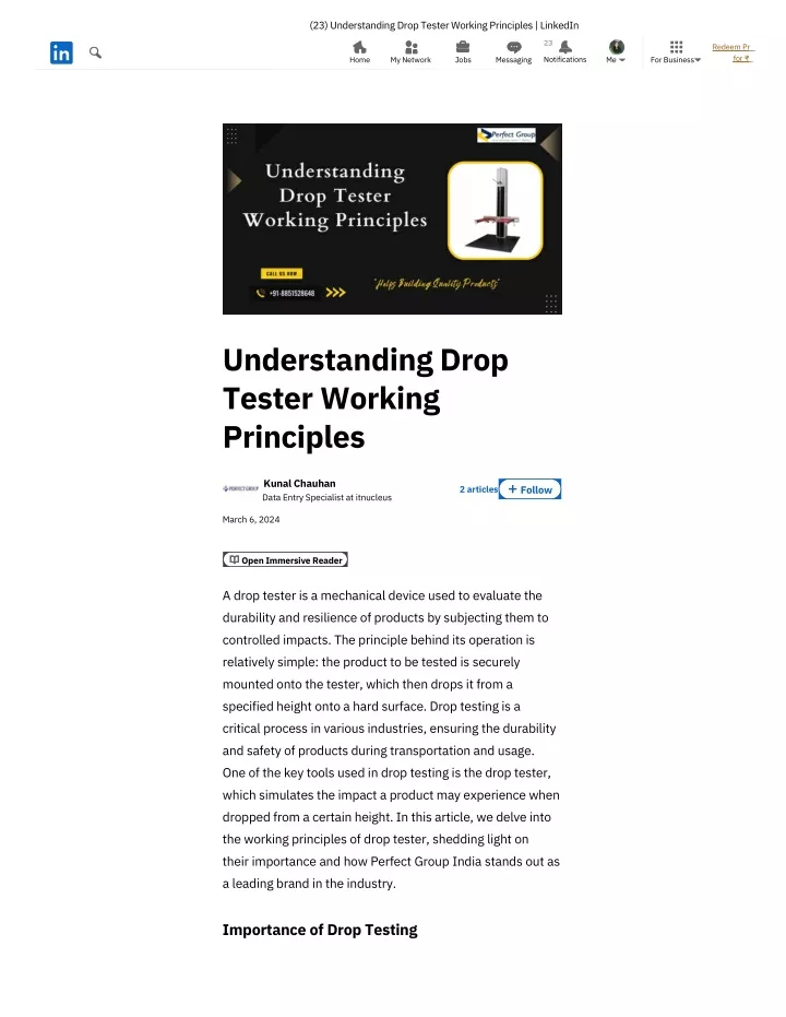 23 understanding drop tester working principles