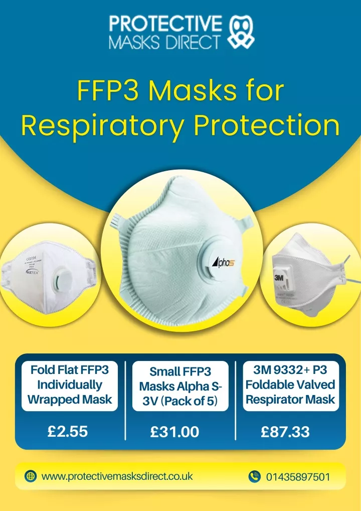 fold flat ffp3 individually wrapped mask