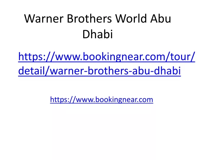 warner brothers world abu dhabi