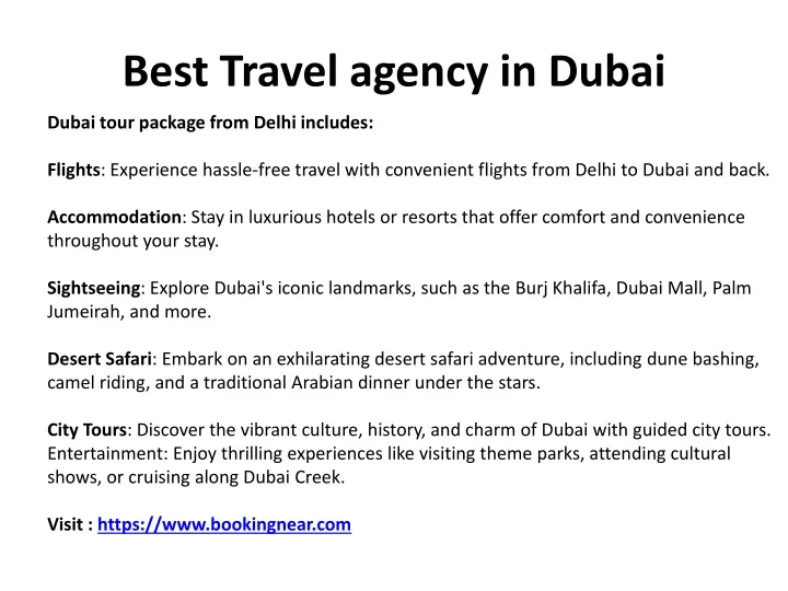 best travel agency in dubai