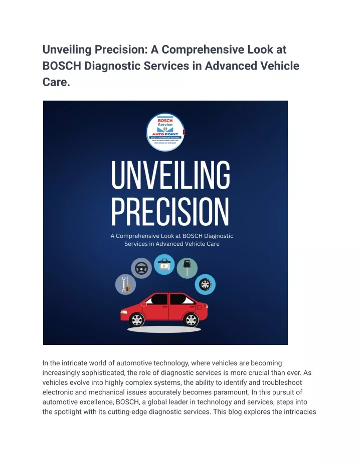 unveiling precision a comprehensive look at bosch