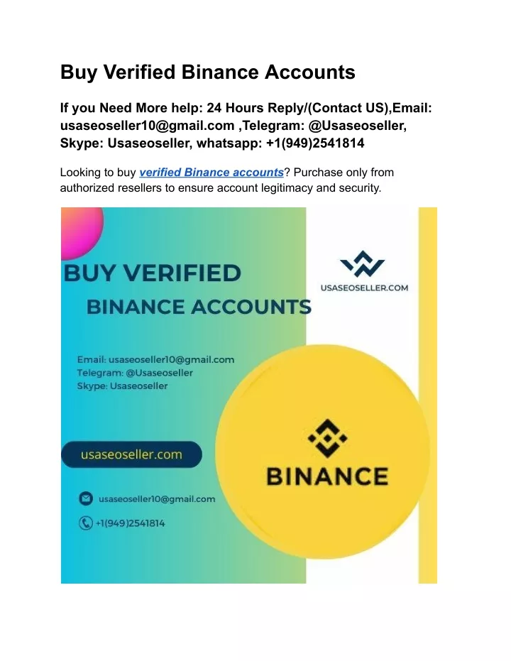 buy verified binance accounts