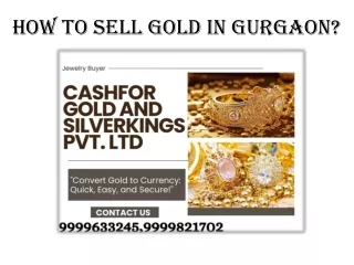 How To Sell Gold In Gurgaon
