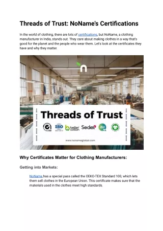 Threads of Trust_ NoName's Certifications
