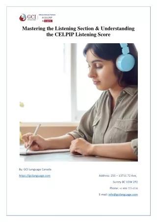 mastering the listening section understanding