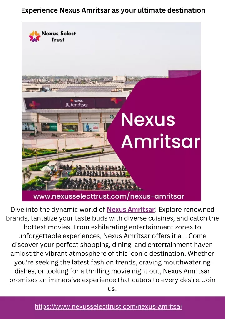 experience nexus amritsar as your ultimate