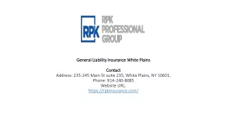 General Liability Insurance White Plains