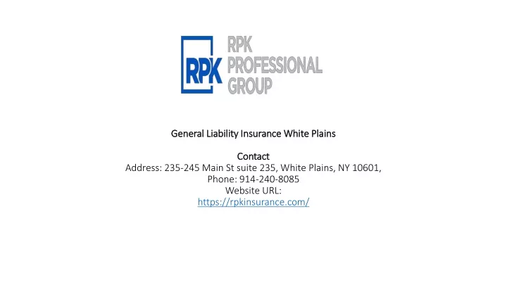 general liability insurance white plains contact