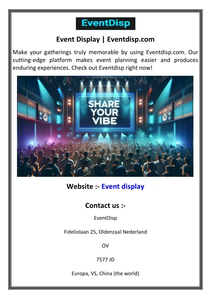event display eventdisp com