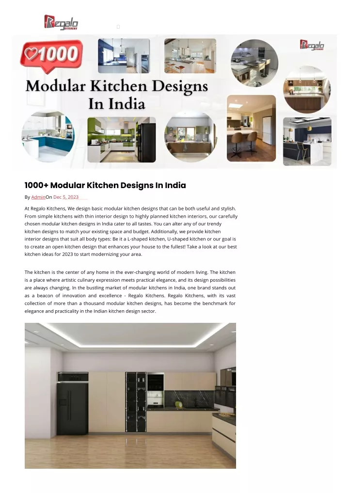 PPT - 1000 Modular Kitchen Designs In India PowerPoint Presentation ...