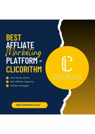 Best Affiliate Marketing Platform - Clicorithm