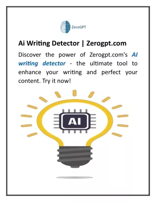 Ai Writing Detector  Zerogpt.com