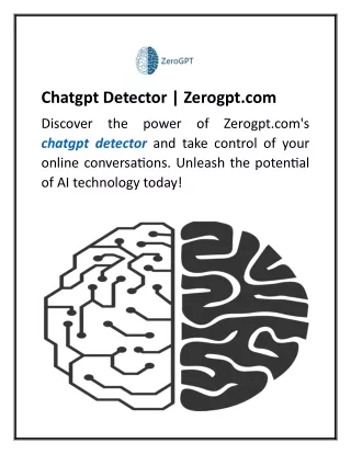 Chatgpt Detector  Zerogpt.com