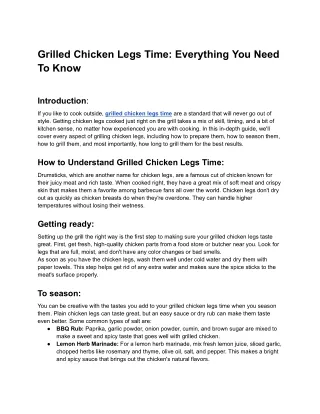 Grilled Chicken Legs Time_ Everything You Need To Know - Google Docs