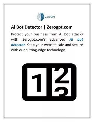 Ai Bot Detector  Zerogpt