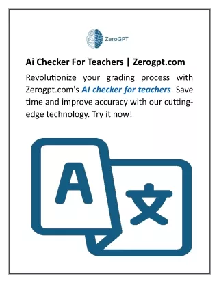 Ai Checker For Teachers  Zerogpt.com