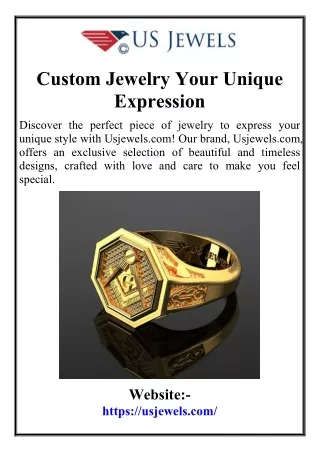 Custom Jewelry  Your Unique Expression