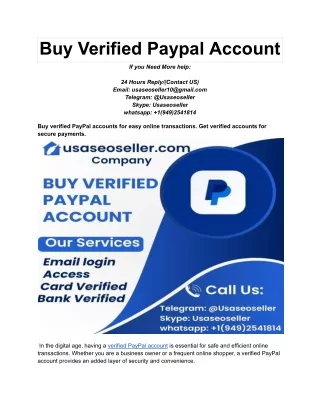 Buy Verified Paypal Account