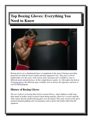 PPT - The Ultimate Guide to Boxing Gloves Everything You Need to Know ...