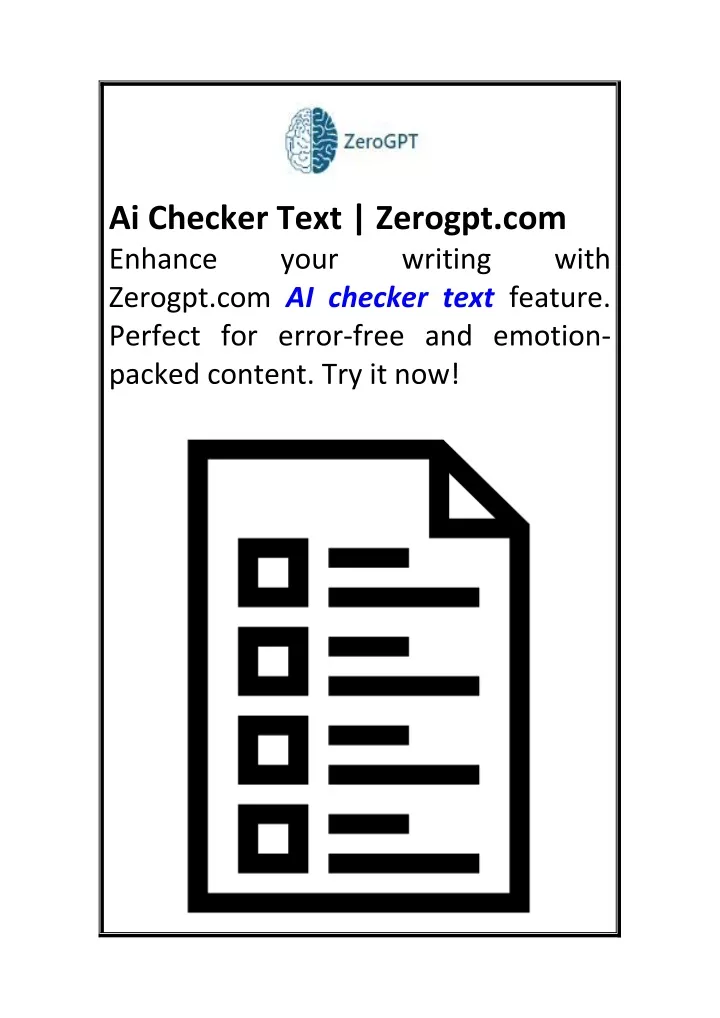 ai checker text zerogpt com enhance your zerogpt