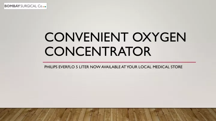convenient oxygen concentrator