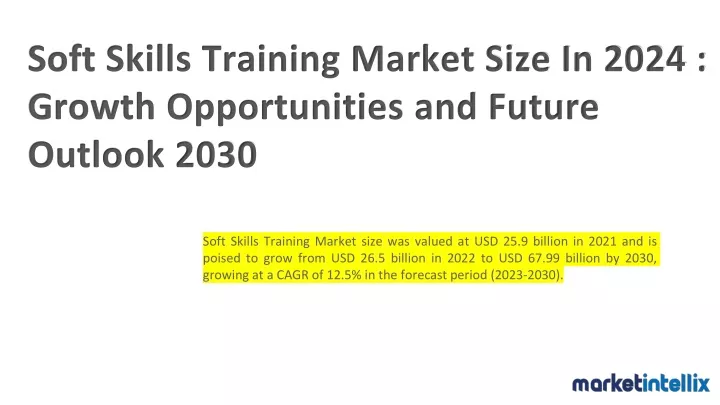 soft skills training market size in 2024 growth