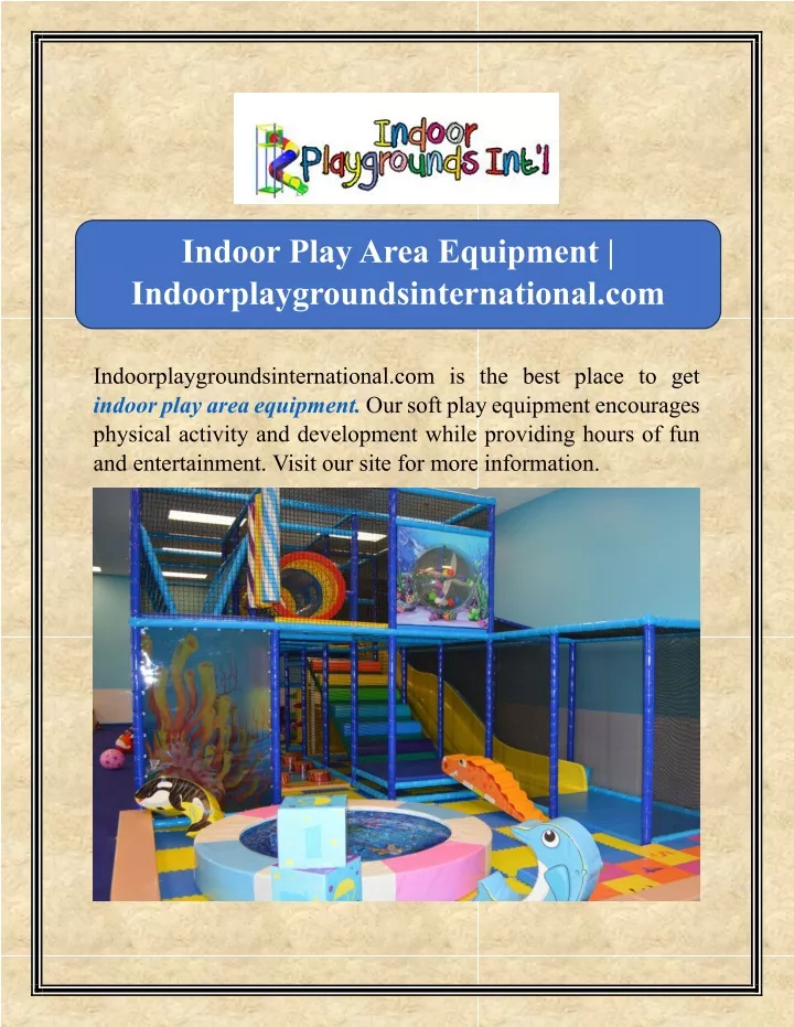 indoor play area equipment