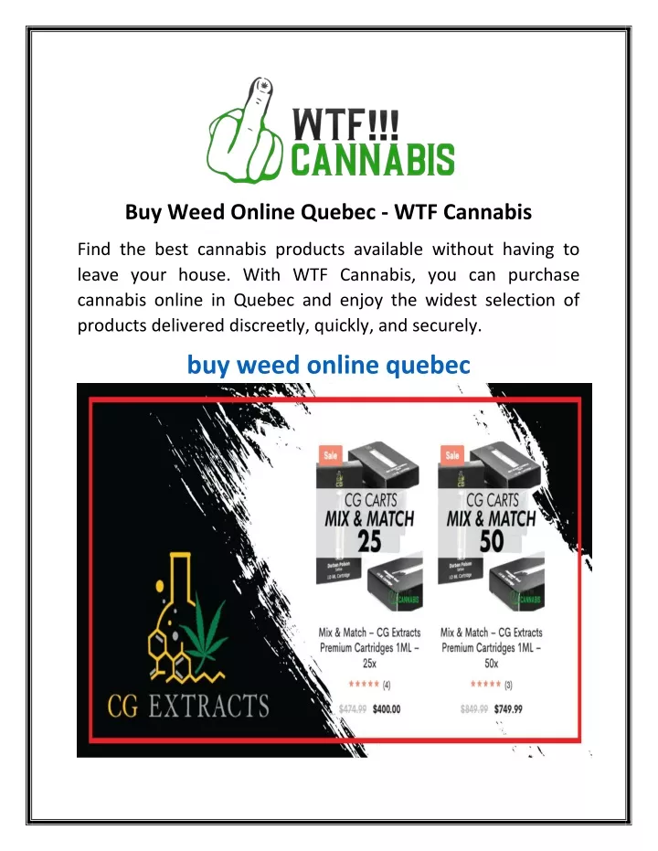buy weed online quebec wtf cannabis