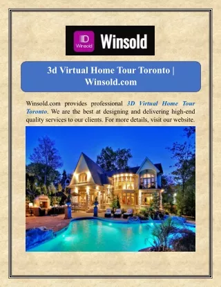 3d Virtual Home Tour Toronto | Winsold.com