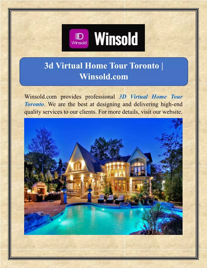 3d virtual home tour toronto winsold com