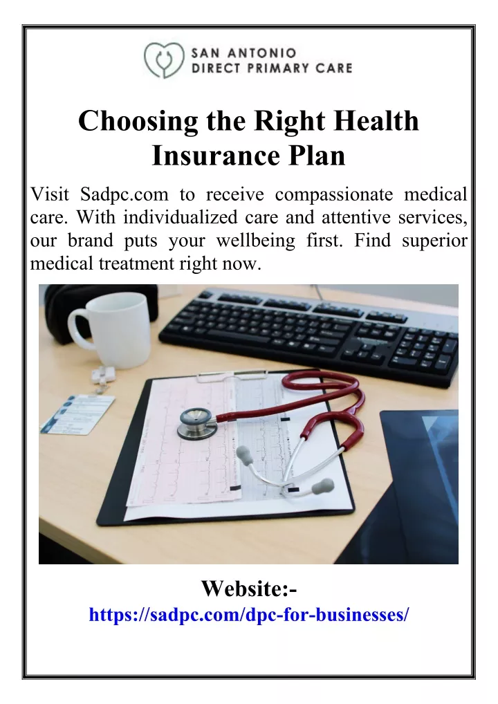 choosing the right health insurance plan