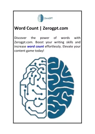 Word Count  Zerogpt.com