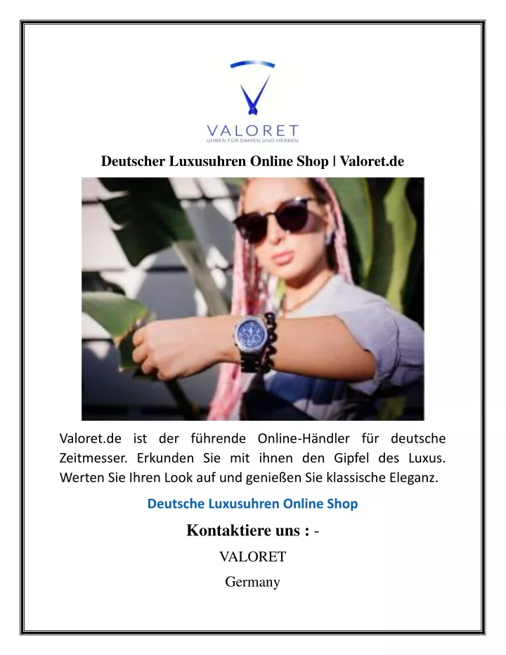 deutscher luxusuhren online shop valoret de