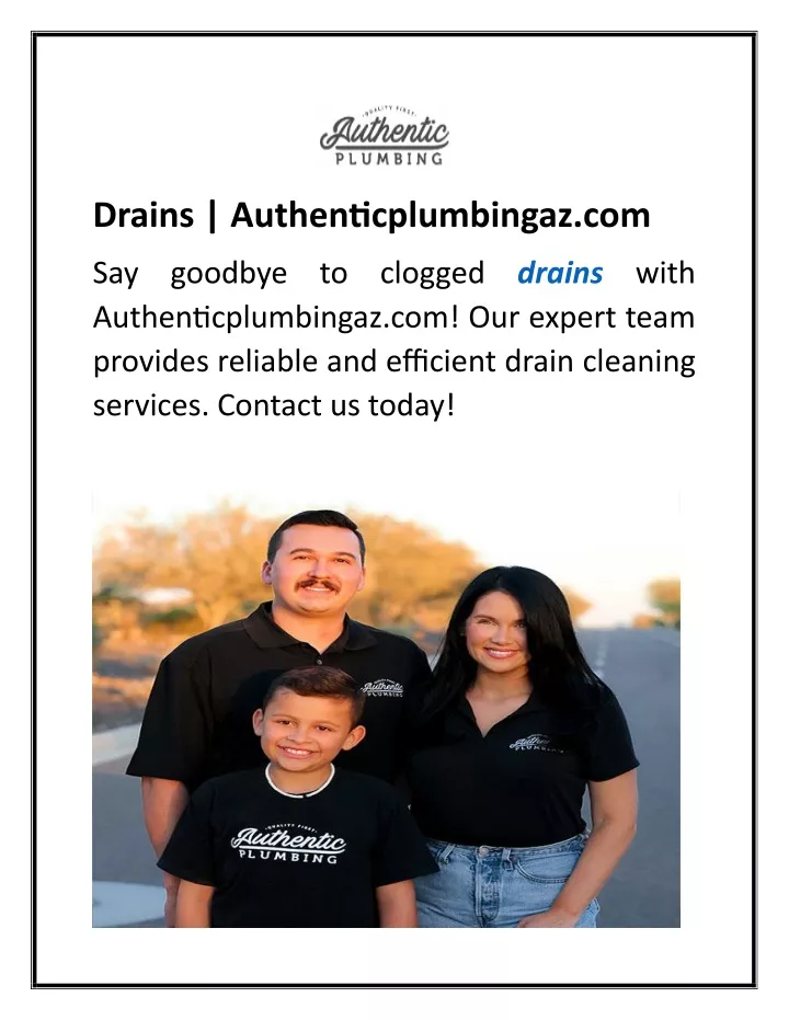 drains authenticplumbingaz com