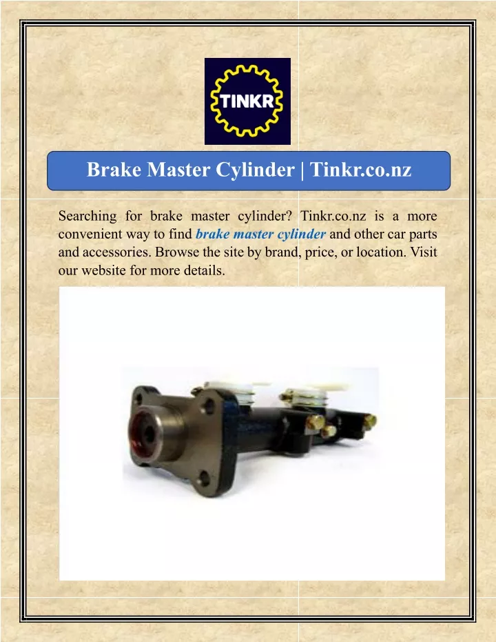 brake master cylinder tinkr co nz