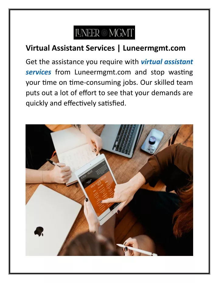 virtual assistant services luneermgmt com